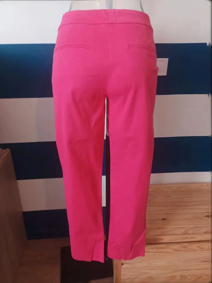 Pantalon rose Benetton femme taille 46 - photo numéro 3