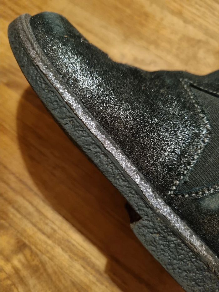 Bottines noir pailleté Taille 24 - photo numéro 5