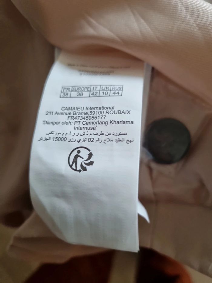 Imperméable camaïeu 38 40 - photo numéro 12