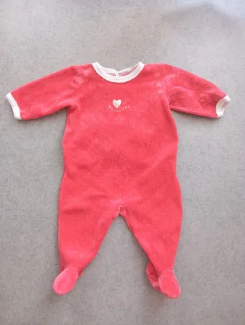 Pyjama velours 3mois petit bateau