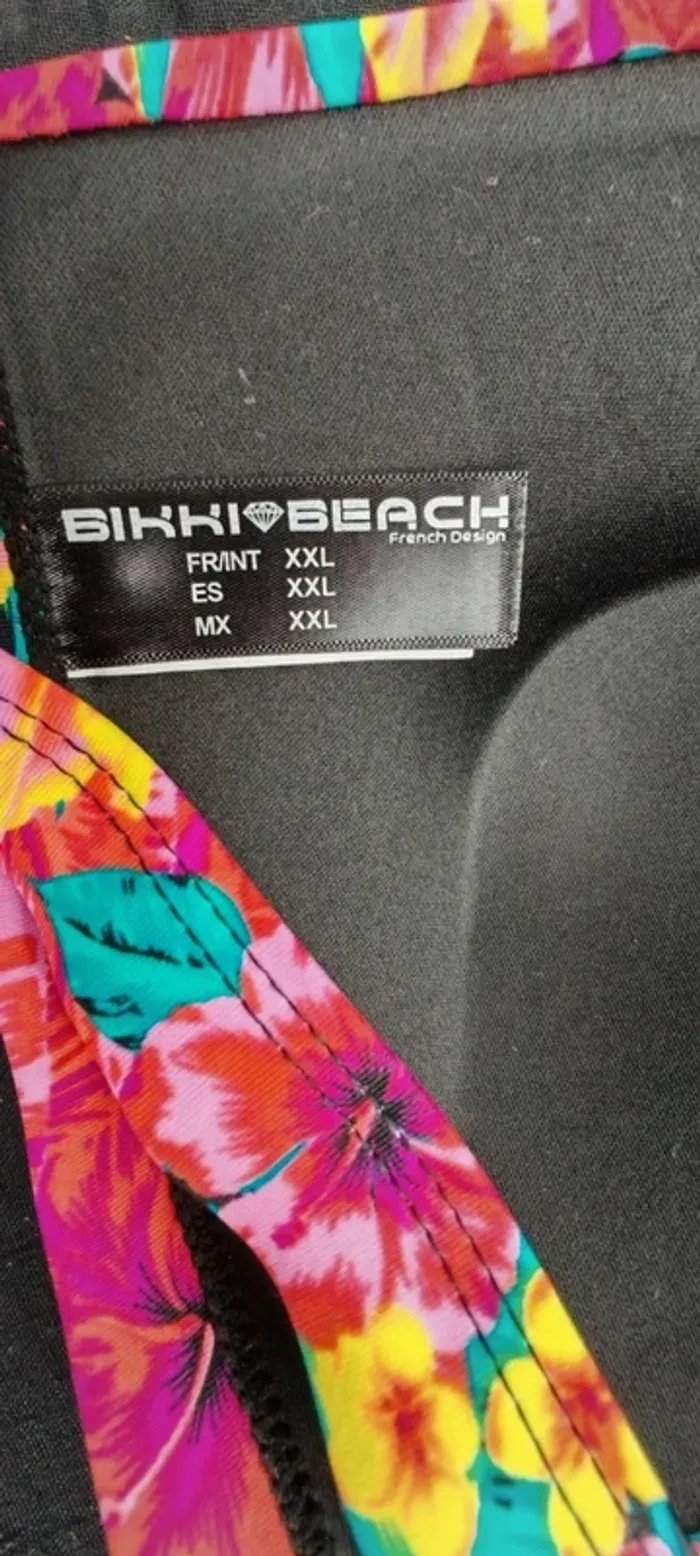 Haut de bikini Bikki Beach fleuri – XXL réglable à la taille 🌺Femme - photo numéro 3