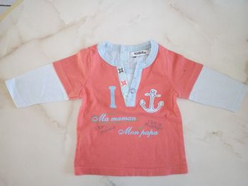 Maillot manches longues garçon 3 mois