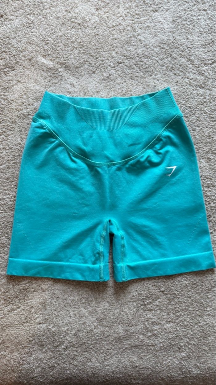 Gymshark Short Seamless Vert Femme – Taille S – Short Sport Fitness Musculation – Très bon état