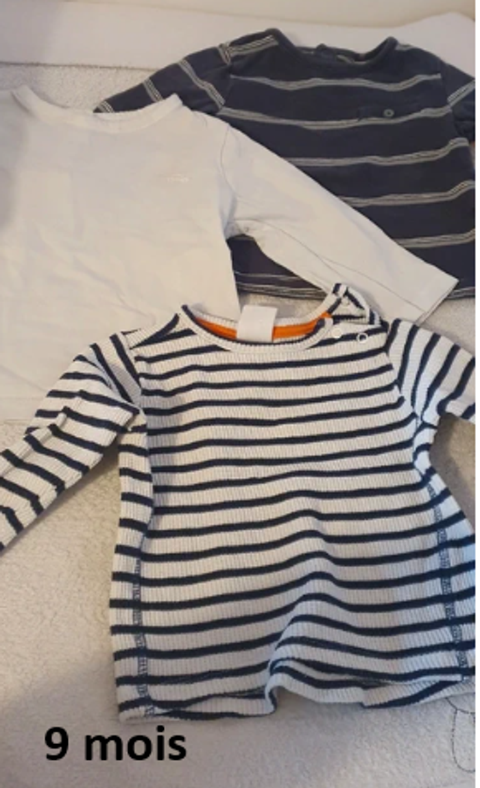 Lot de t-shirts 9 mois