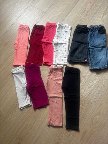 Lot leggings et pantacourts fille 24 mois et 2 ans