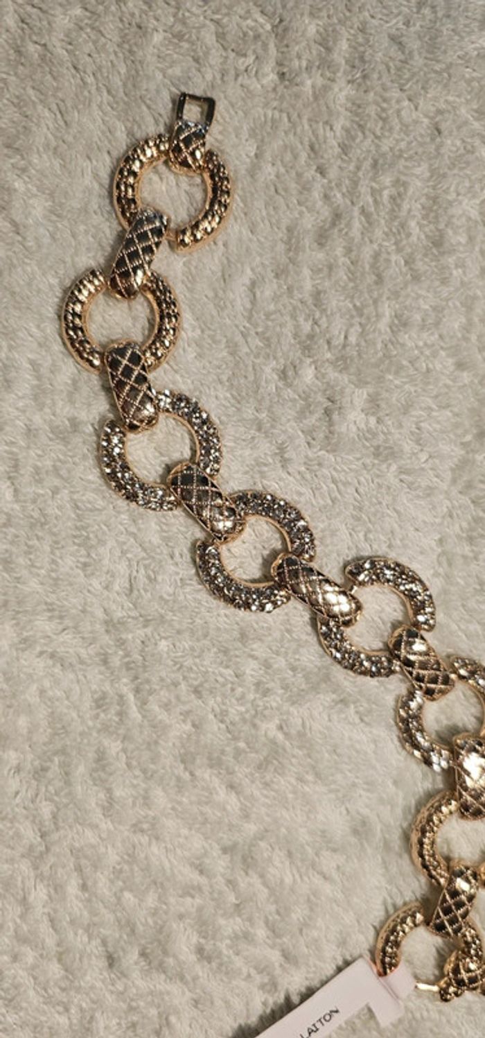 Bracelet fantaisie en laiton neuf - photo numéro 3