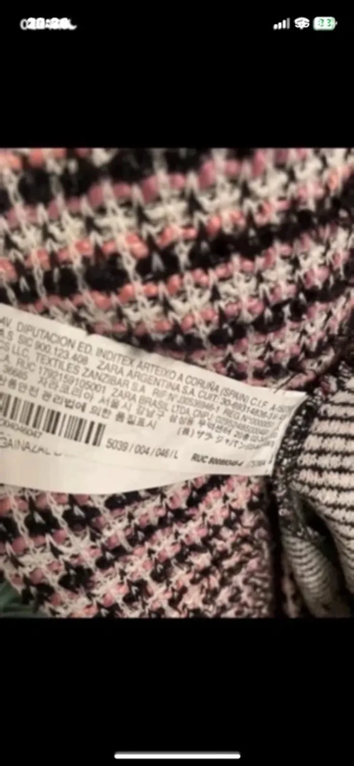 Gilet long tweed Zara taille L Robe mi longue Zara taille L - photo numéro 9