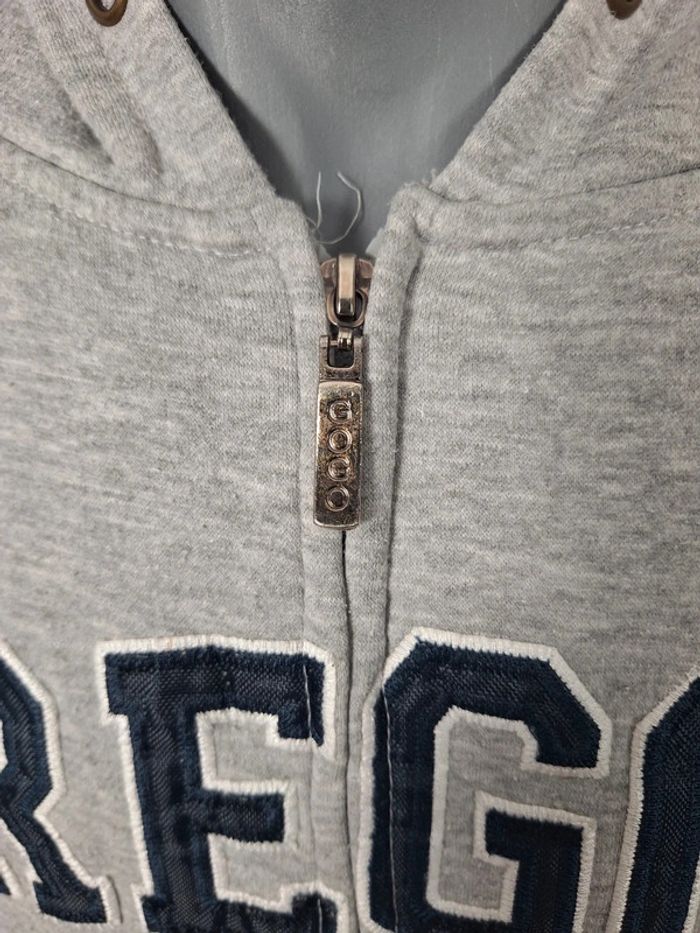 sweat a capuche full zip / Hoodie / homme taille L / gris  - brodé / oregon coast (379) - photo numéro 5