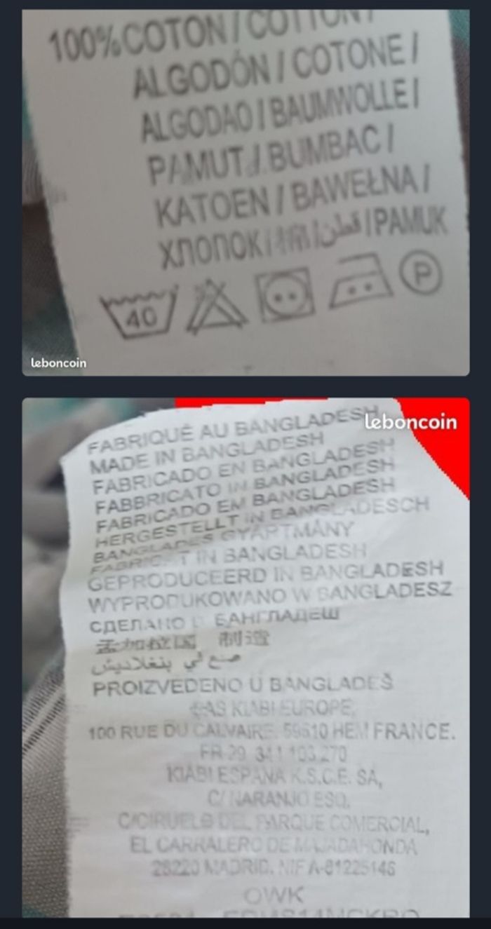 Chemise à carreaux, blanc bleu gris, clair foncé - photo numéro 4