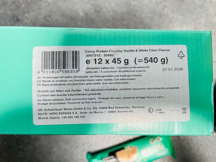 Corny protéine crunchy pack de 12x45g - photo numéro 2