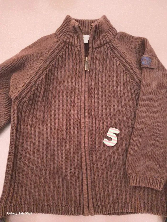 Tres beau lot marron sweat gilet polo shirts - photo numéro 6