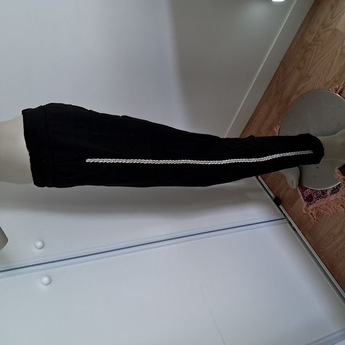 Pantajogg Noir avec bandes argentées sur les cotés Made in Italy Taille unique - photo numéro 3