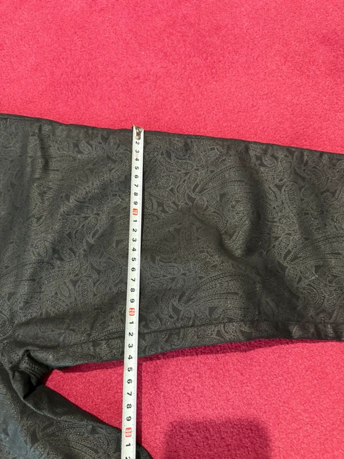 Pantalon style huile noir motif cachemire school rag38 - photo numéro 15