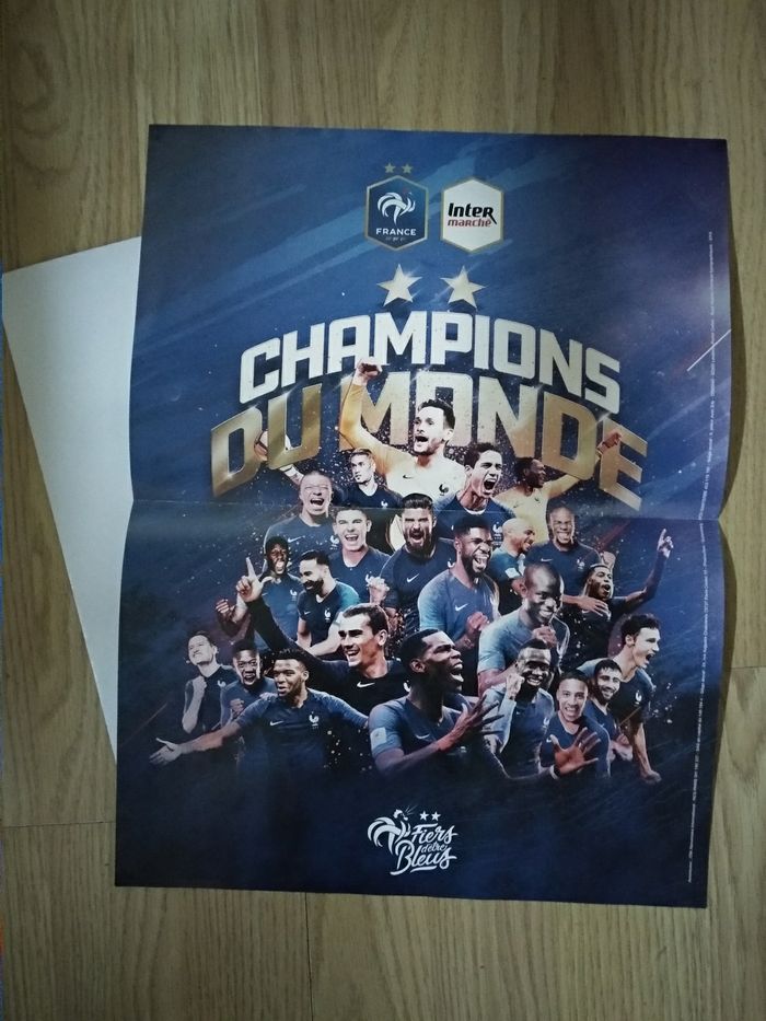 2 posters Champions du Monde Fiers d'être Bleus FFF Intermarché