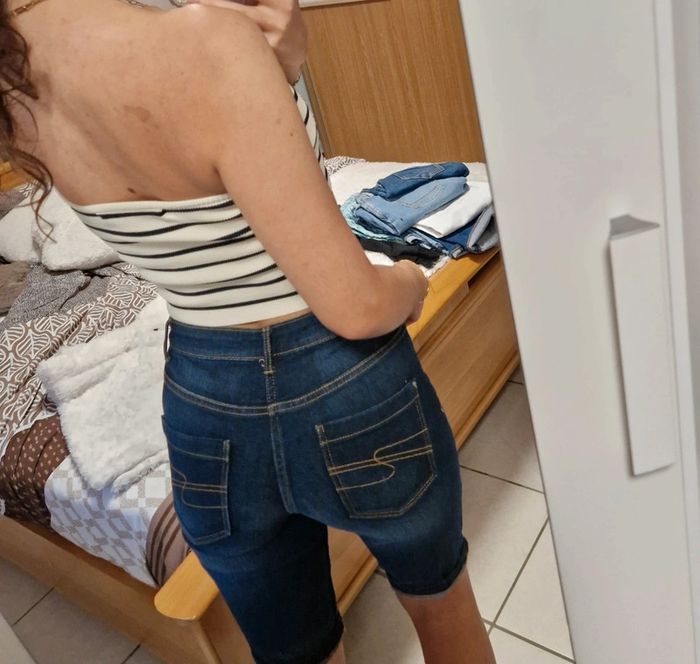 Bermuda femme en jean taille S - photo numéro 5