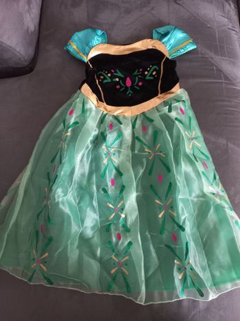 Robe déguisement Anna reine des neiges 4/5 ans