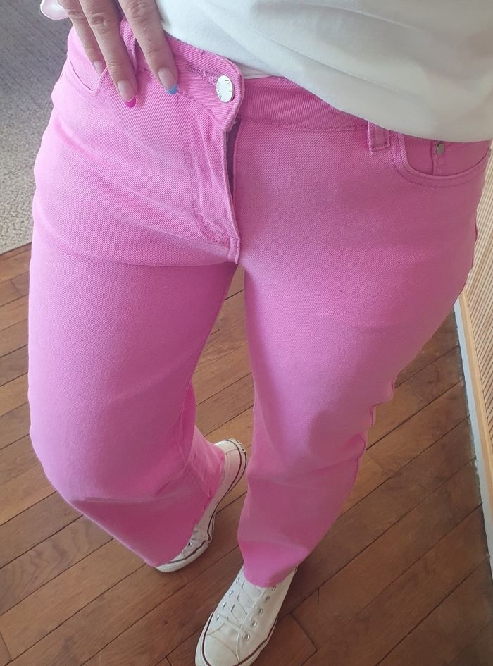 Jean large Québec rose fushia Taille 40 - photo numéro 3
