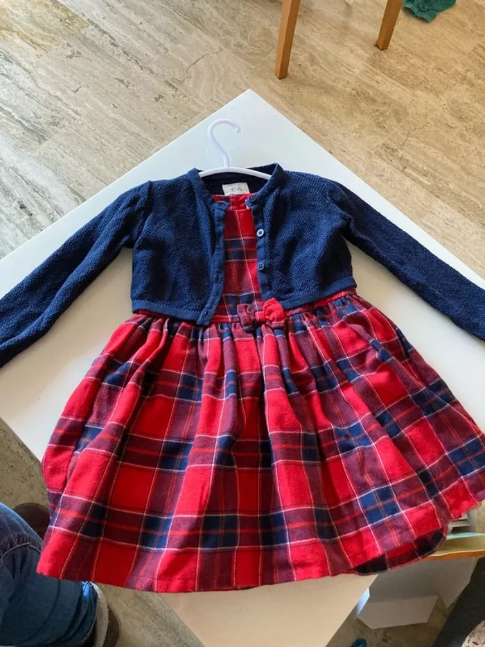 Robe à carreaux 12-18 mois