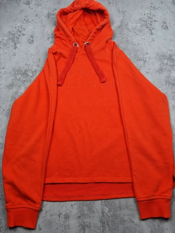 Sweat à capuche Tommy Hilfiger orange, S Femmes (mesures en photos) - photo numéro 3