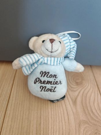Peluche ourson mon premier Noël