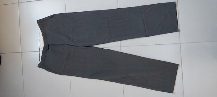 Pantalon de costume gris à lignes 46 - photo numéro 1