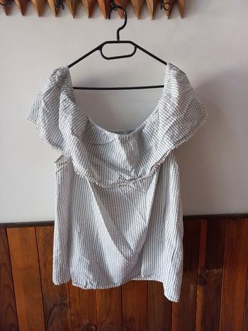 Blouse rayé gris