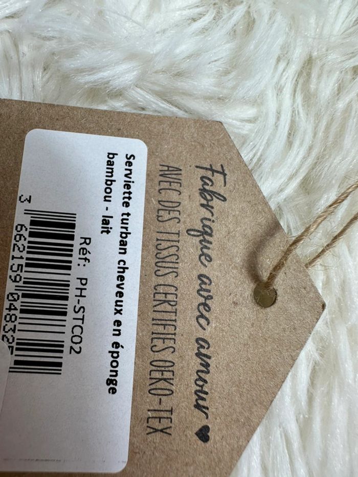 Serviette turban éponge bambou Poule House - photo numéro 5