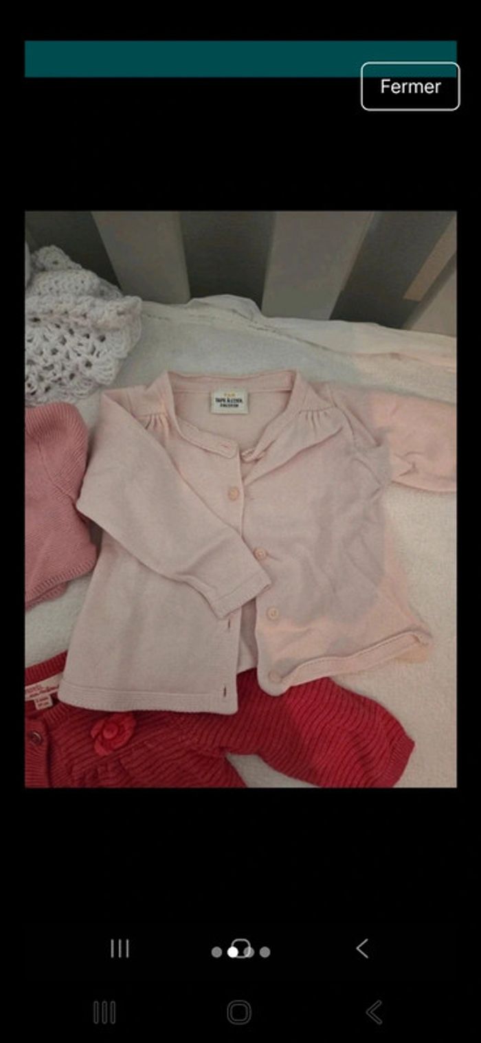 Lot 3 gilets 3 mois fille - photo numéro 2