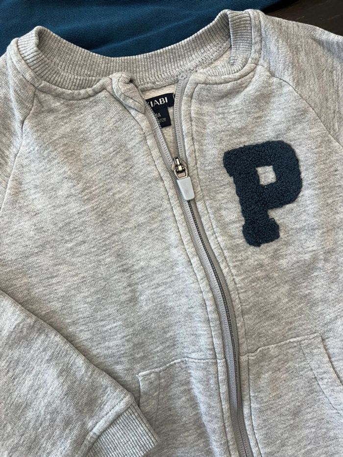 Lot de 2 sweats zippes en coton - 3 ans - photo numéro 3