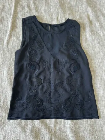 Débardeur  noir brodé Marque On You - Taille S