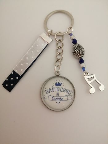 Cadeau maîtresse, porte clé message bijoux de sac " Maîtresse de l'année "