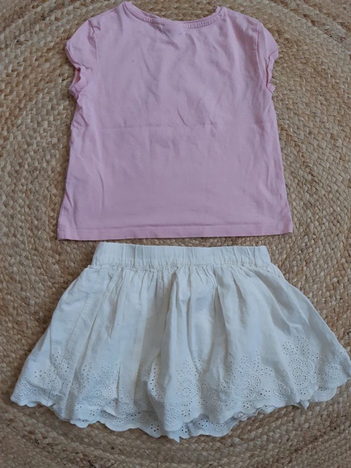 Tenue tee-shirt et jupe 86 cm - photo numéro 5