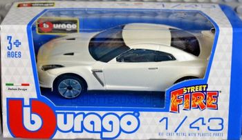 BBURAGO NISSAN GT-R 2009 COUPE ECHELLE 1/43 BLANC