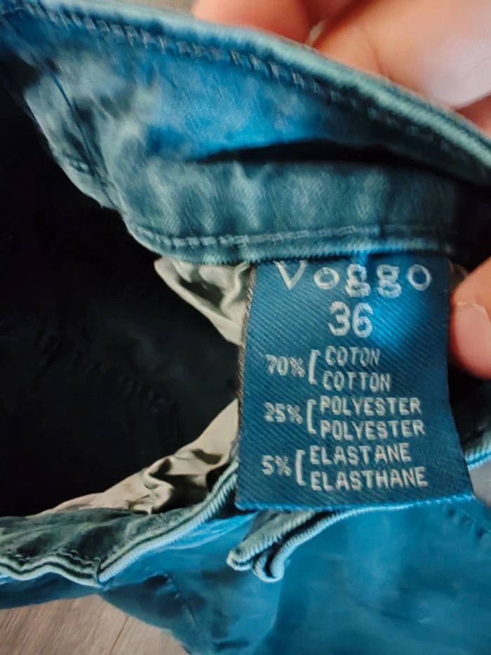Jean vert délavé t 36 voggo - photo numéro 5