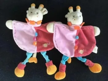2 Doudous plats Girafes Maé ** Baby Nat