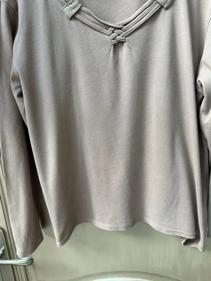 T-shirt manche longue Dolce Donna taille M - photo numéro 5