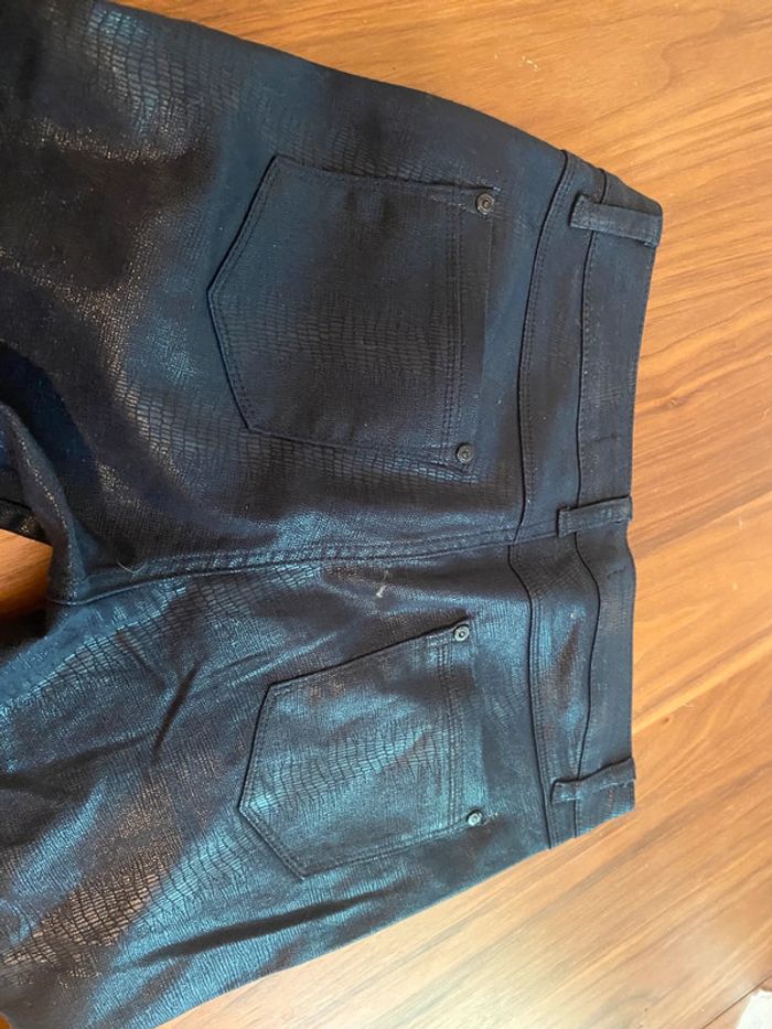 Jean femme taille haute imitation cuir- KY creation- taille 1/S neuf - photo numéro 5