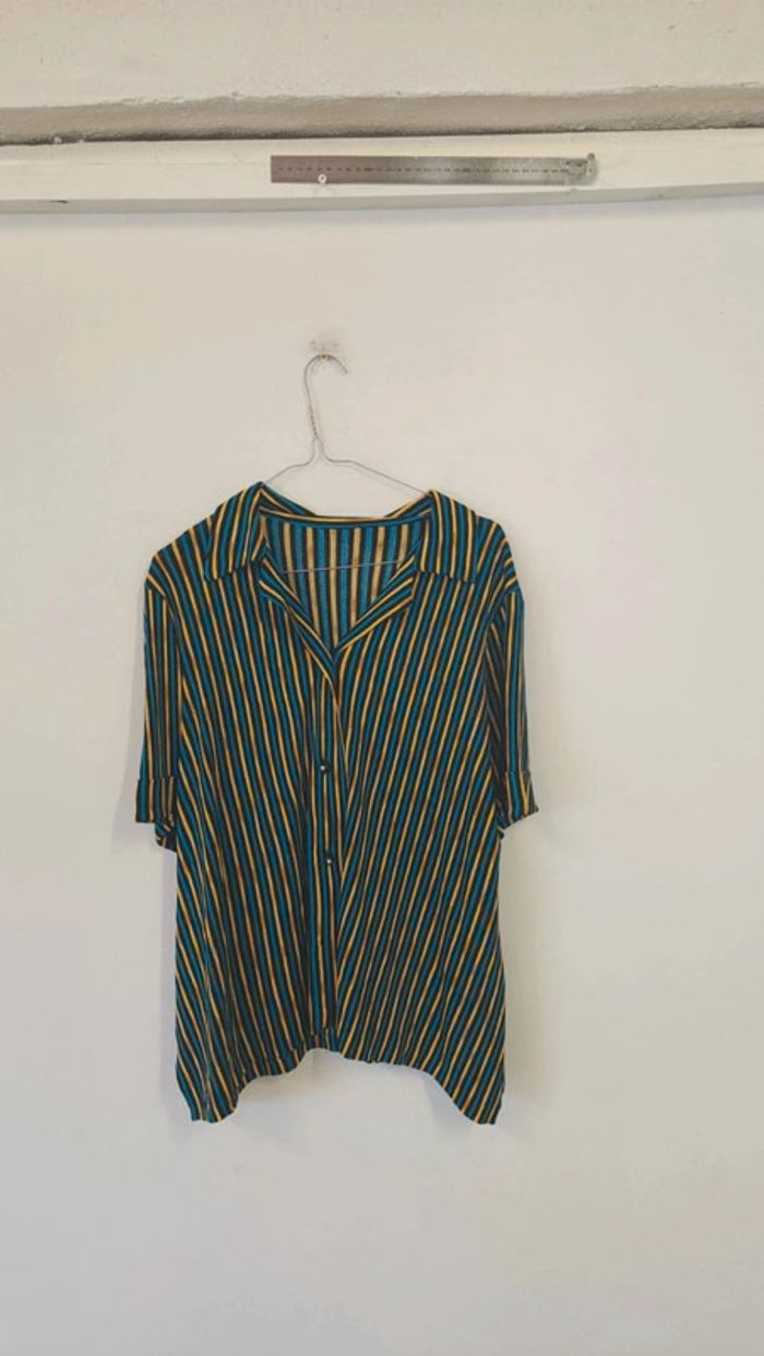 Jolie chemise fluide à rayures bicolore - photo numéro 5