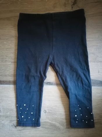 Leggings noir/strass