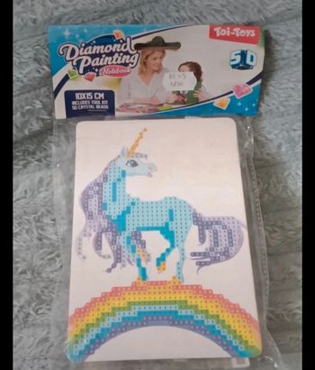 Diamond painting licorne arc en ciel