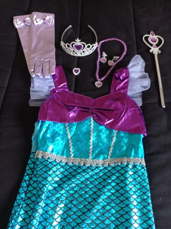 Déguisement sirène turquoise et accessoires 6ans - photo numéro 4