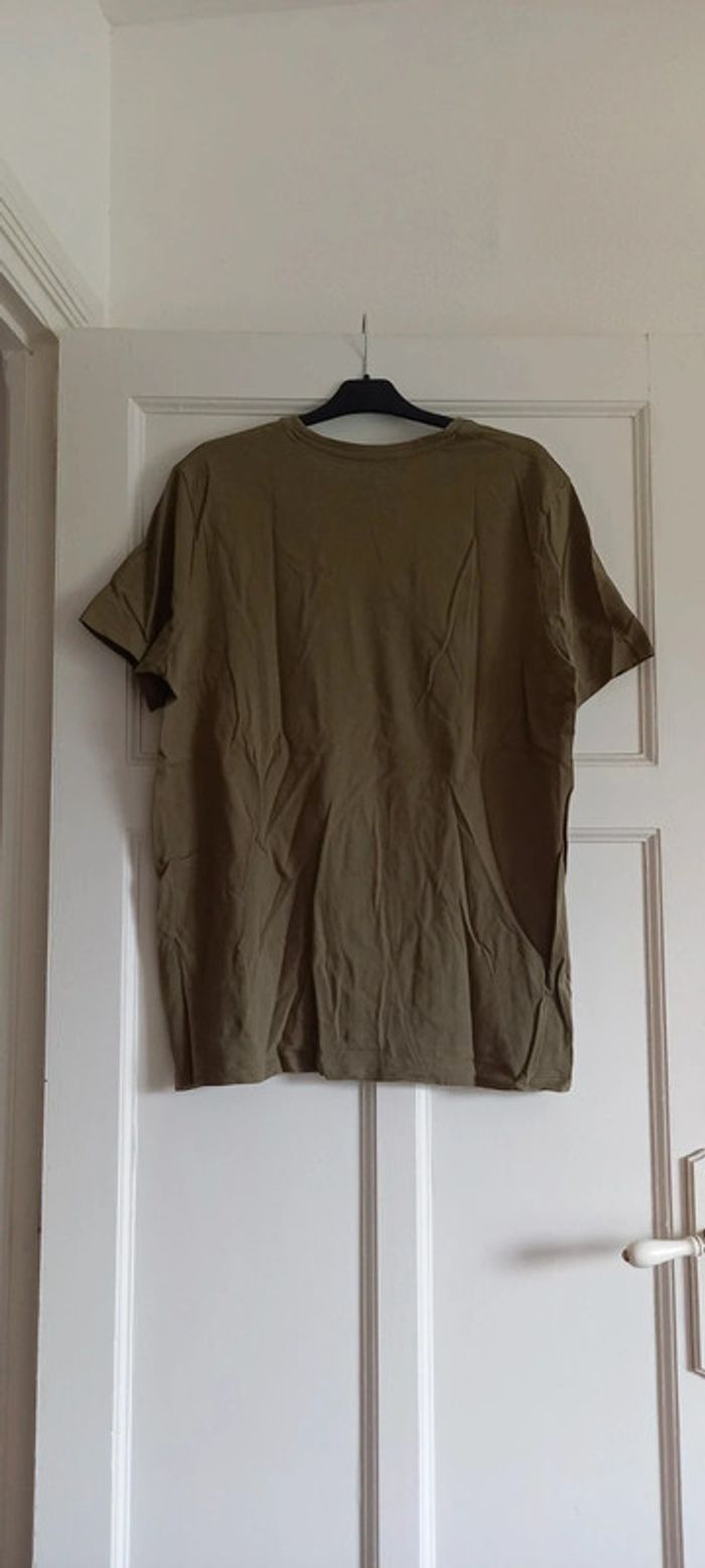 T-shirt basique regular uni kaki kiabi XL - photo numéro 2