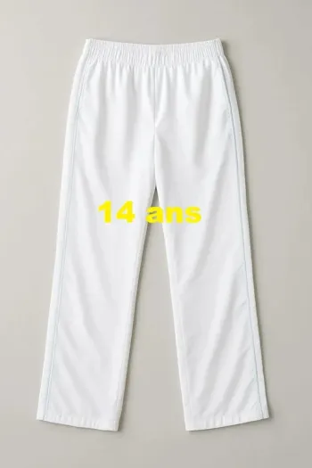 Pantalon de sport liseré turquoise fermeture éclair en bas Poivre Blanc Taille 14 ans