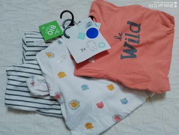 Tex lot 3 pyjamas coton bio 12 mois coton