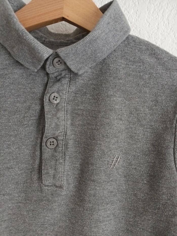 Polo gris manches longues 10 ans - photo numéro 2