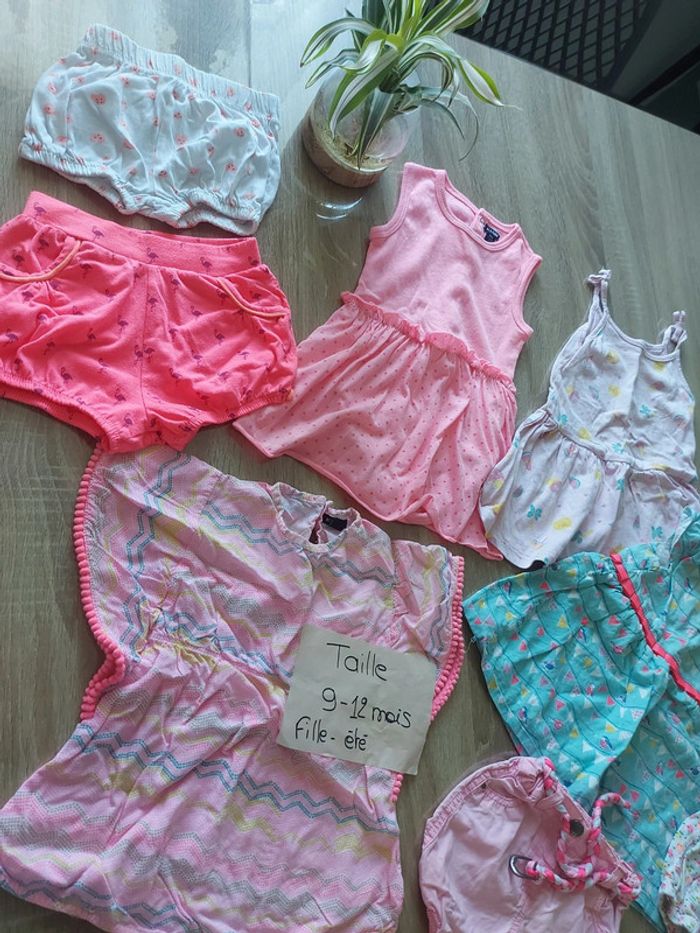 Lot vêtements bébé fille 9- 12 mois 🩷 été et plage - photo numéro 2