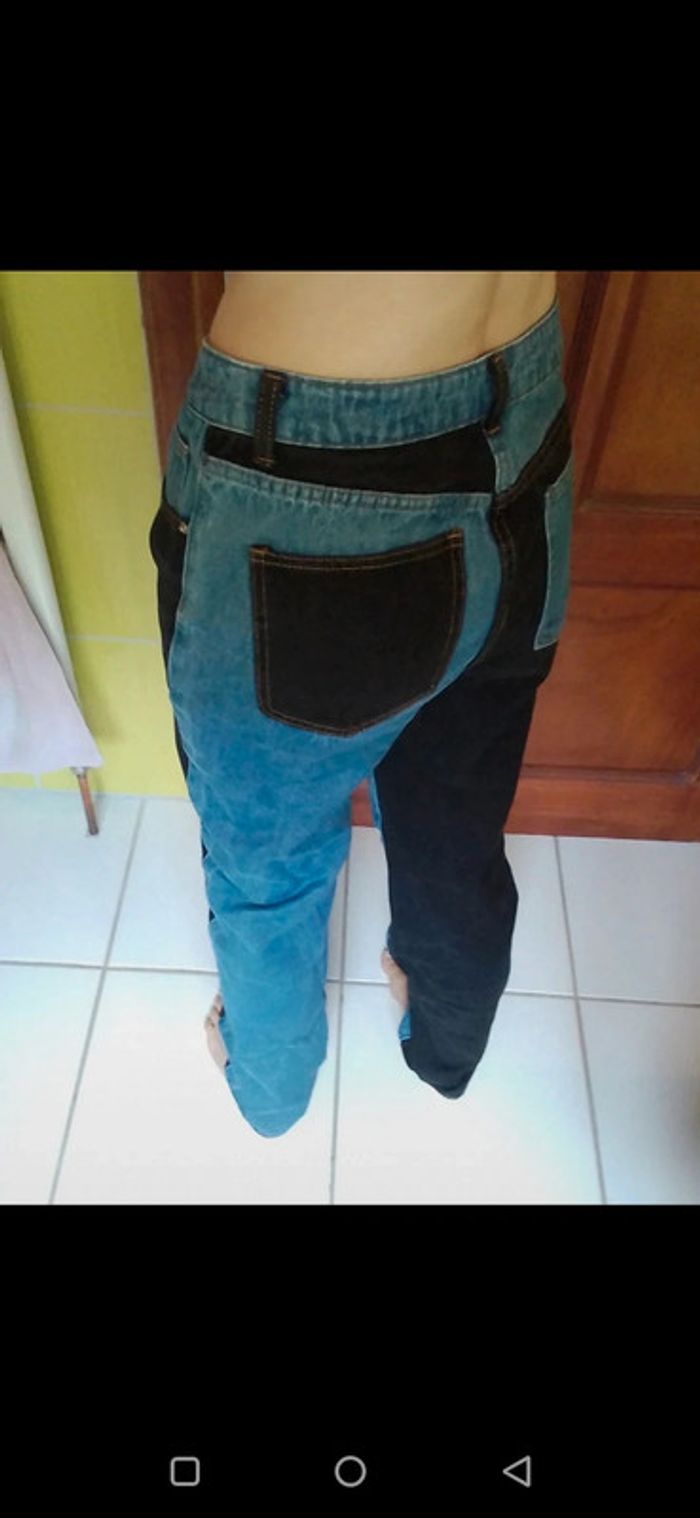 Jeans femme noir et bleu Shein - photo numéro 5