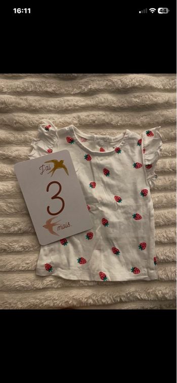 T shirt fraise bebe