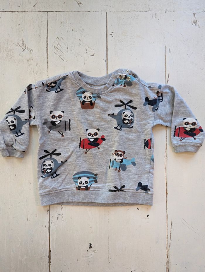 Ensemble jogging Panda 🐼 H&M, 6-9-12 mois - photo numéro 2