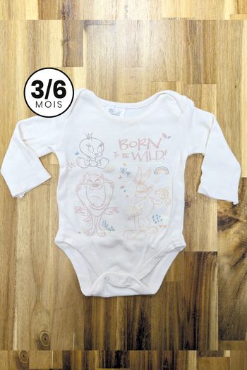Body manches longues - Looney Tunes - bébé 6 mois